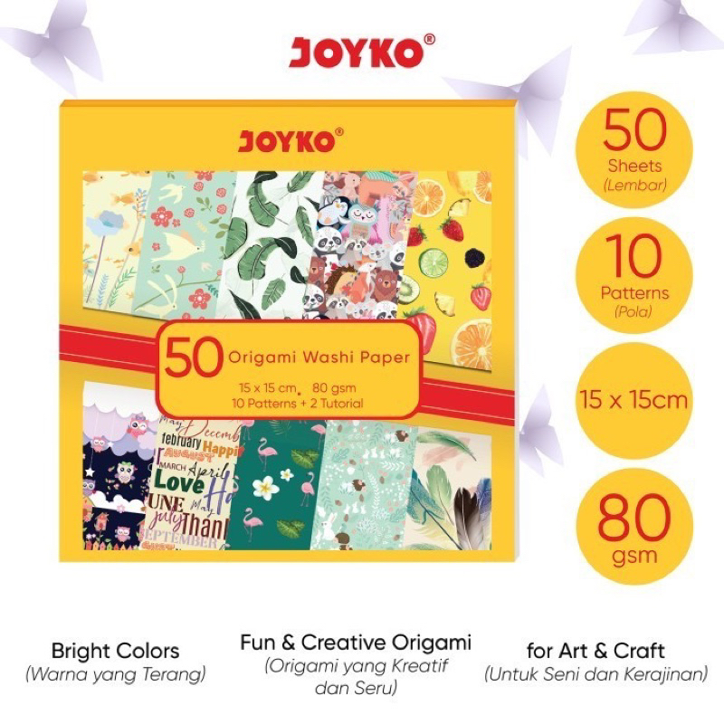 

Origami Washi Paper Motif Seni Joyko OGP-303 (50 lembar)