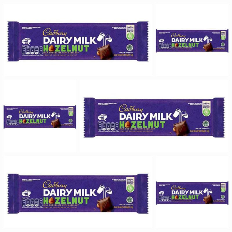 

Cadbury Dairy Milk Hazelnut Cokelat Susu Dengan Hazelnut 62 GR