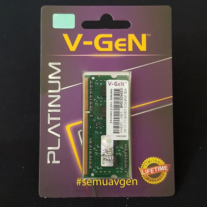 SODIMM DDR3 4GB PC 16  1333 Mhz RAM LaptopNotebook VGeN PLATINUM
