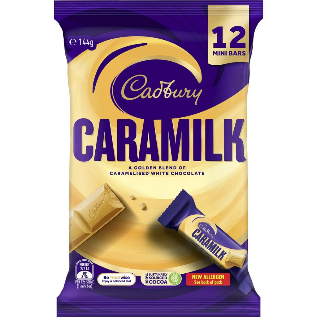 

Cadbury Caramilk Chocolate Sharepack 12 Pack 144g Australia