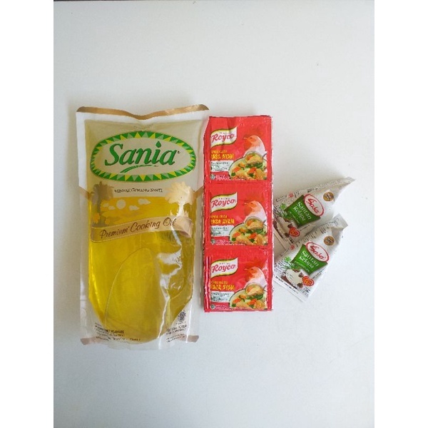 

Paket Sembako Minyak 1 L Santan dan Bumbu Royco