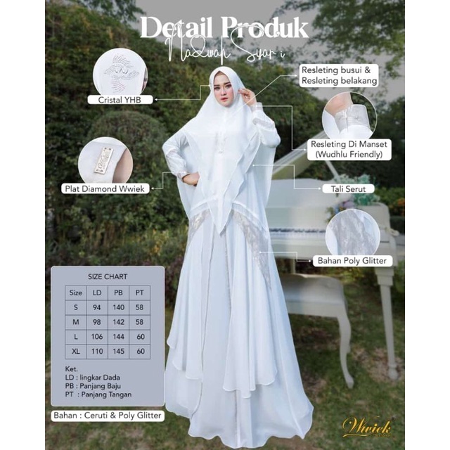 NADWAH SYAR'I BY WWIEK MUSLIMAH (Edisi putih)READY ukuran L