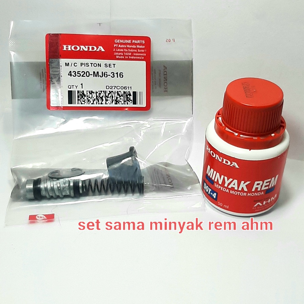 Master Rem kit Belakang set minyak rem CBR 150R Mega PRO New 43520-MJ6-316