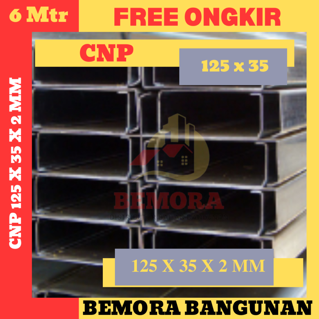 cnp 125x35x2,0 mm panjang 6 meter (Harga Grosir & Free Ongkir)