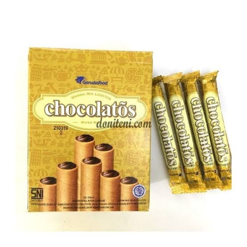 

Chocolatos Wafer Rools (1 Box Isi 24 Pcs)