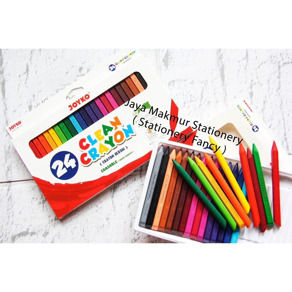

Clean Crayon Erasable Joyko 24 Warna CLCR-AC-24 (1 set)