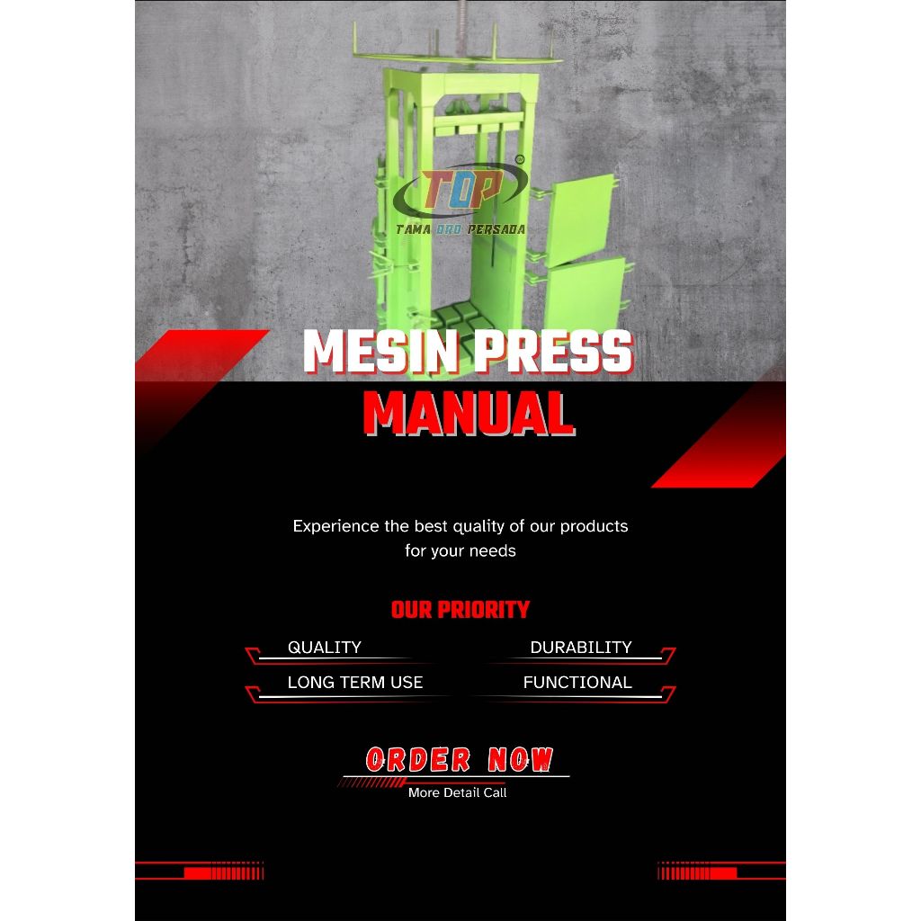 Mesin Pres Kardus Manual / Mesin Press Kaleng / Mesin Press Plastik