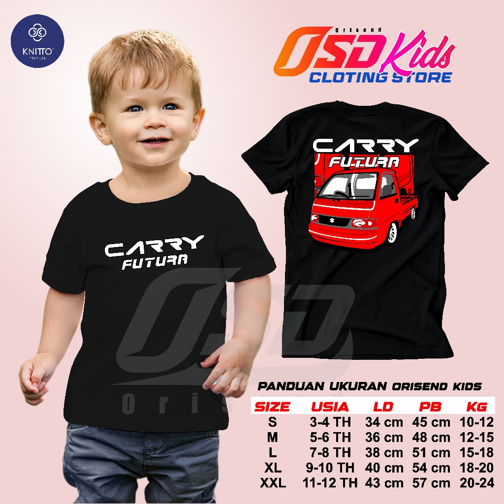 ORISEND KAOS ANAK MOTIF SUZUKI CARRY FUTURA BAHAN KATUN TEBAL ADEM