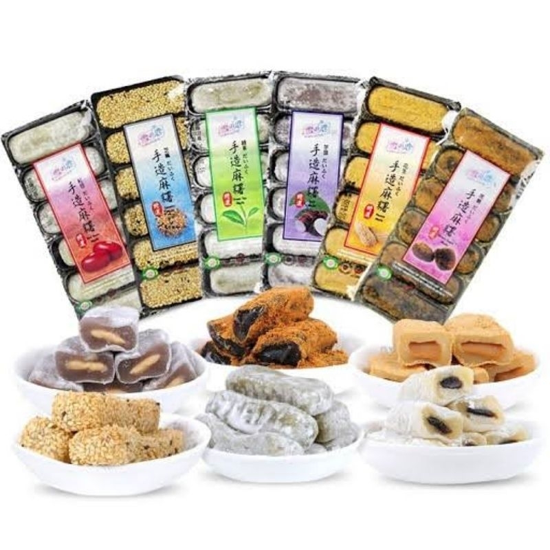 

[HALAL] Yuki Love Mochi Taiwan 180gr - Moci Green Tea Peanut Sesame Red Bean