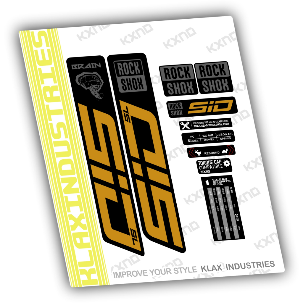 Decal ROCKSHOX SID SL BRAIN 2021 - 2024 KLAX INDUSTRIES stiker sepeda