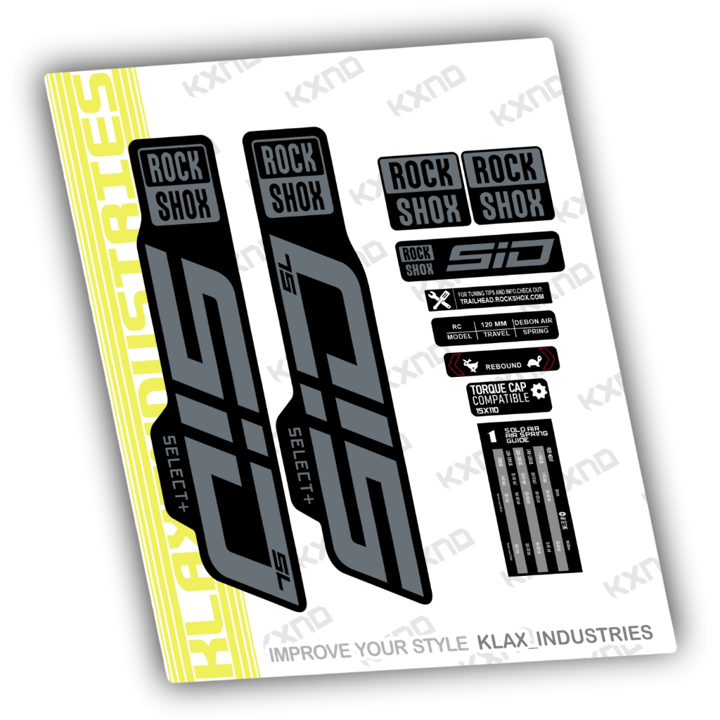 Decal ROCKSHOX SID SL SELECT PLUS 2024 KLAX INDUSTRIES stiker sepeda