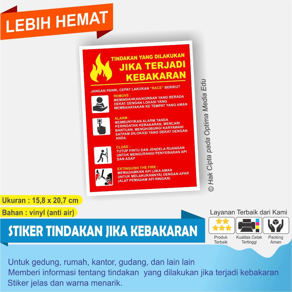 

CETAK STIKER TINDAKAN YANG DILAKUKAN SAAT TERJADI KEBAKARAN