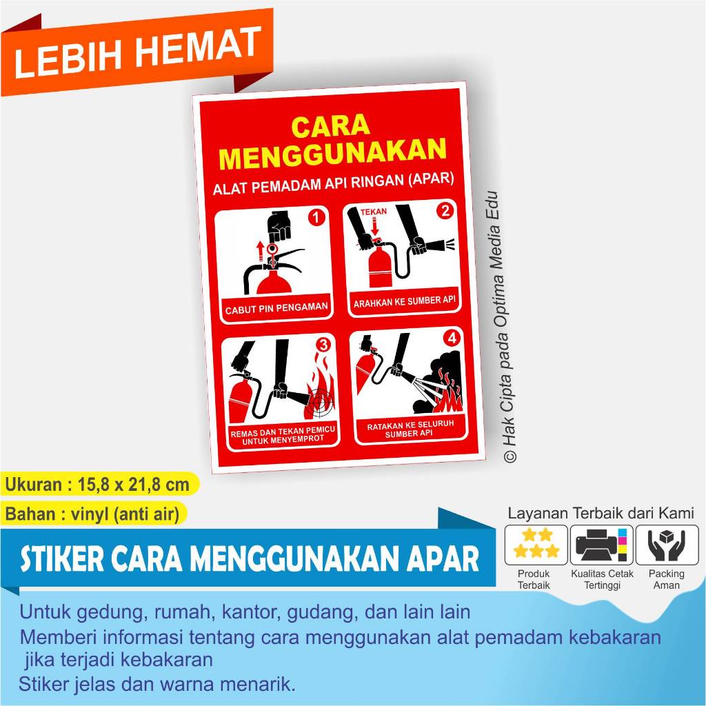 

CETAK STIKER CARA MENGGUNAKAN ALAT PEMADAM KEBAKARAN APAR