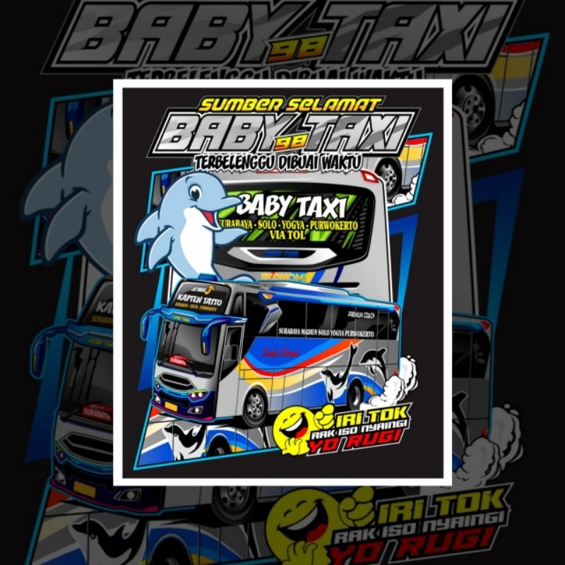 

(free sticker)CETAK STICKER BUSMANIA 5 PCS BABY TAXI HOLOGRAM TERMURAH