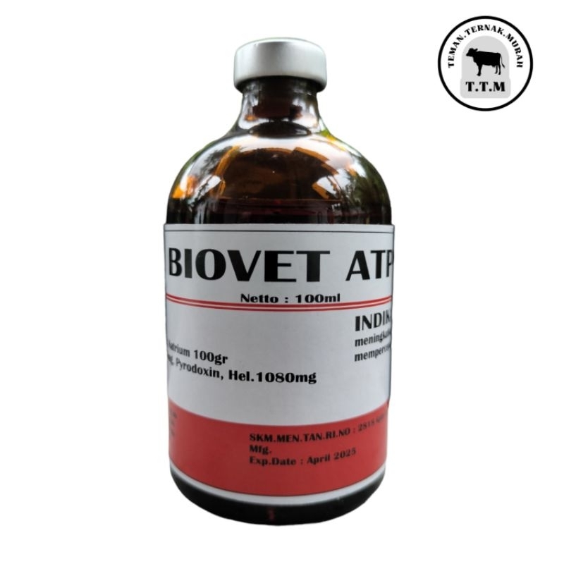 Penguat Daya Tahan Tubuh Sapi Kambing - Biovet ATP 100 mL - Daya Tahan Tubuh dan Stamina Hewan - ATP