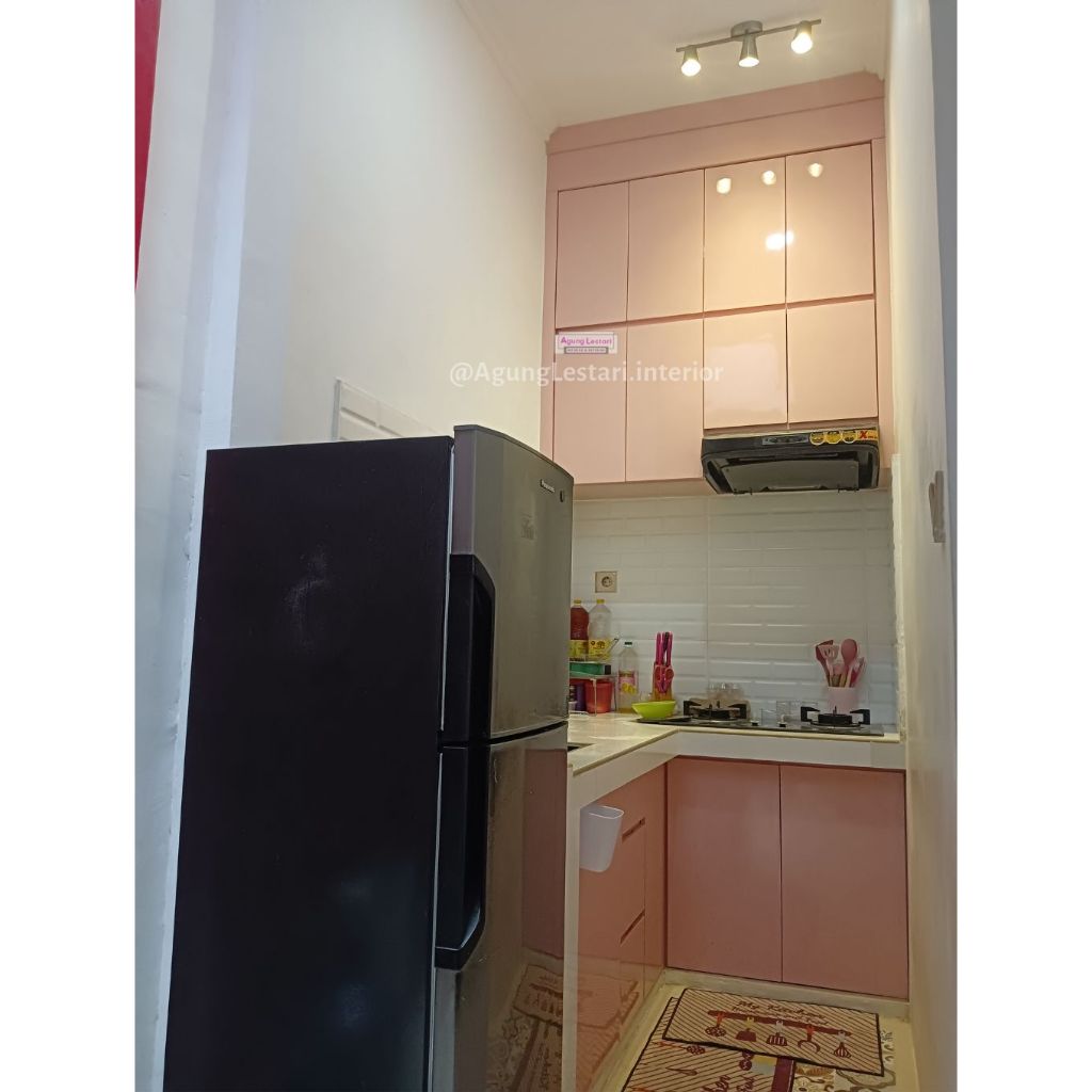 Kitchen Set Atas Pink - Kitchen Set Pak Farid Sidoarjo