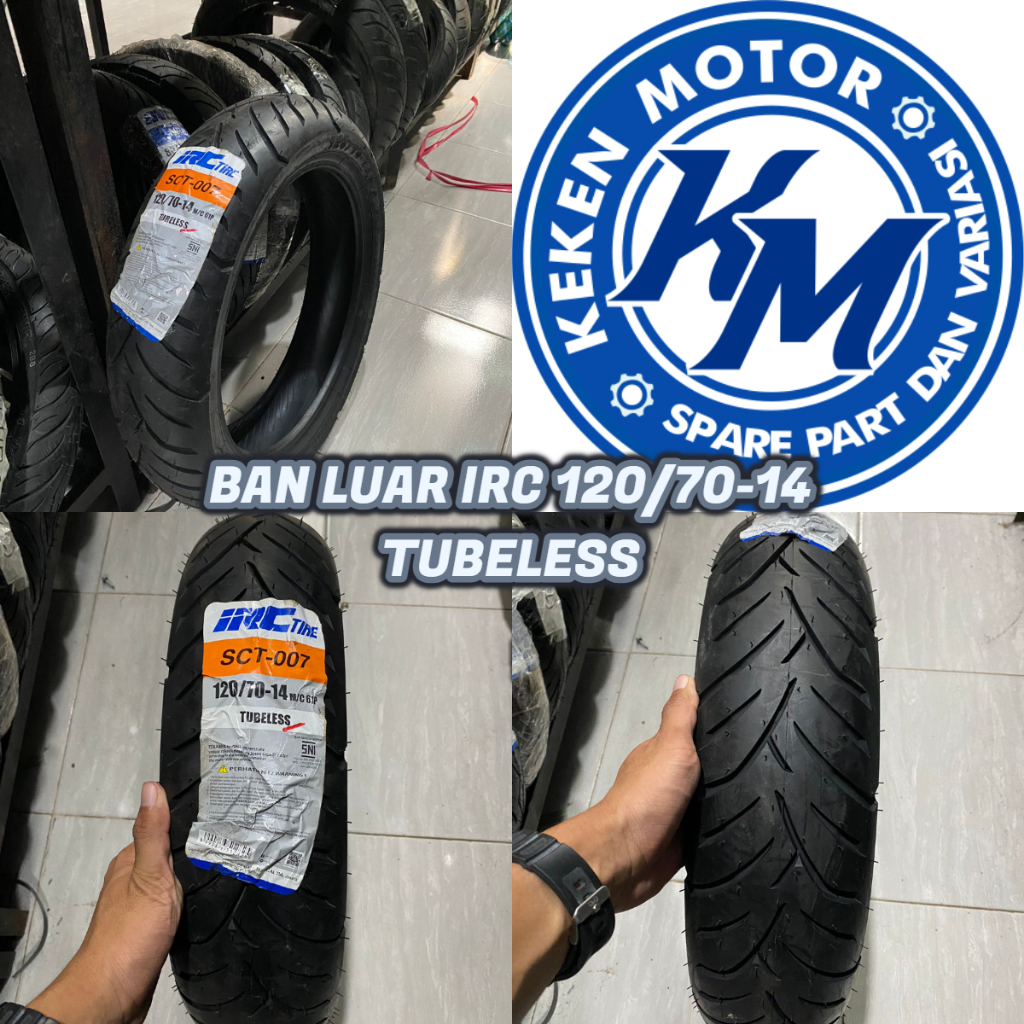 IRC TIRE BAN LUAR 120/70 -14 TUBELESS SCT007 || BAN LUAR IRC 120/70 -14TL TUBELESS