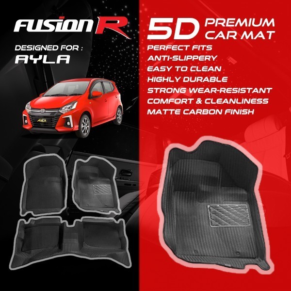Karpet Mobil 5D Ayla Fusion R  / Premium Car Carpet Ayla Carbon Fusion R