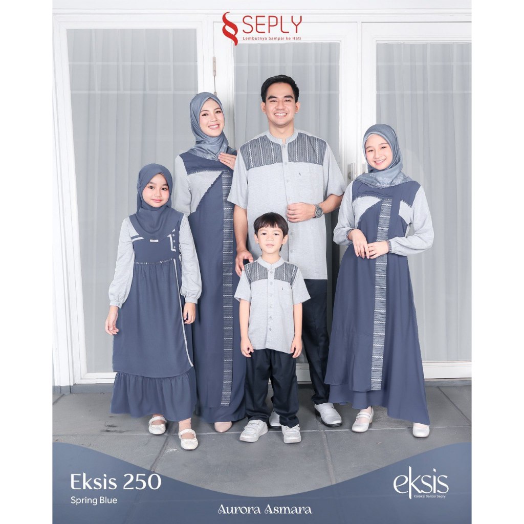 SERAGAM KELUARGA EKSIS 250 SPRING BLUE ORIGINAL SEPLY ETHICA FASHION DRESS BAJU BUSANA MUSLIM WANITA