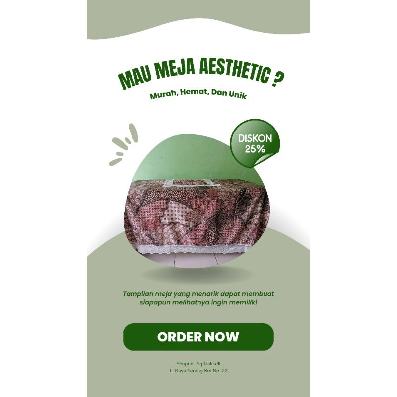 Taplak meja batik modern