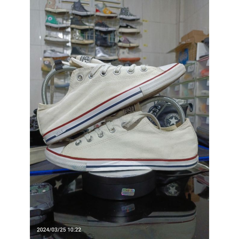 Converse Low Outsole Slim Tipis Putih Size 41 Pernah Dipakai
