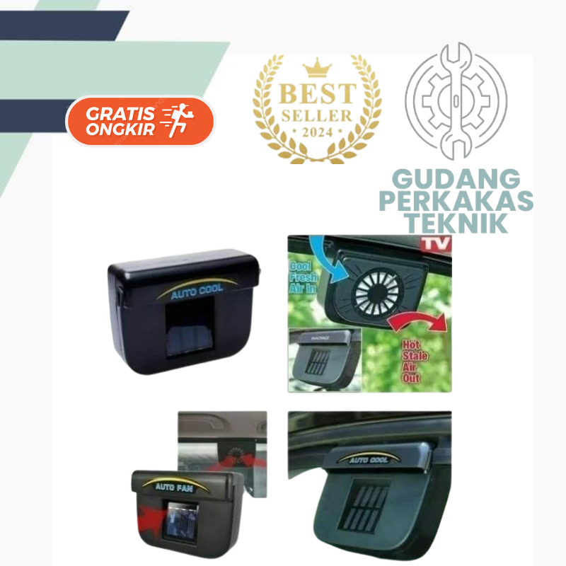 Auto Fan Cooling Zzone Powered Car Solar Autofan Cooling Fan Air / kipas angin mobil