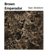 GRANIT 60X60 COVE BROWN EMPERADOR GLAZED POLISHED corak COKLAT