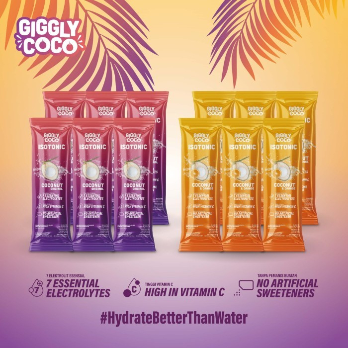 

GIGGLY COCO ISOTONIC POWDER ORIGINAL/ORANGE/LEMON LIME 11Gr x 15pcs