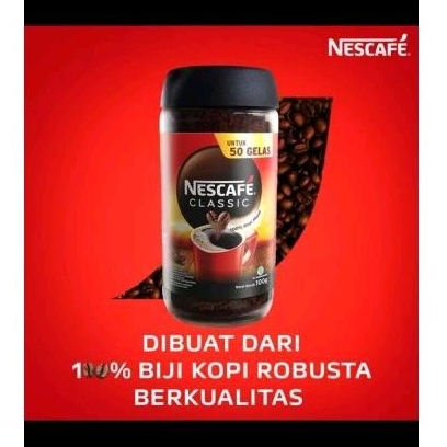 

[Laela Stuff] Nescafe Classic Kopi Instan Kopi Hitam - 100 gram jar 2pcs