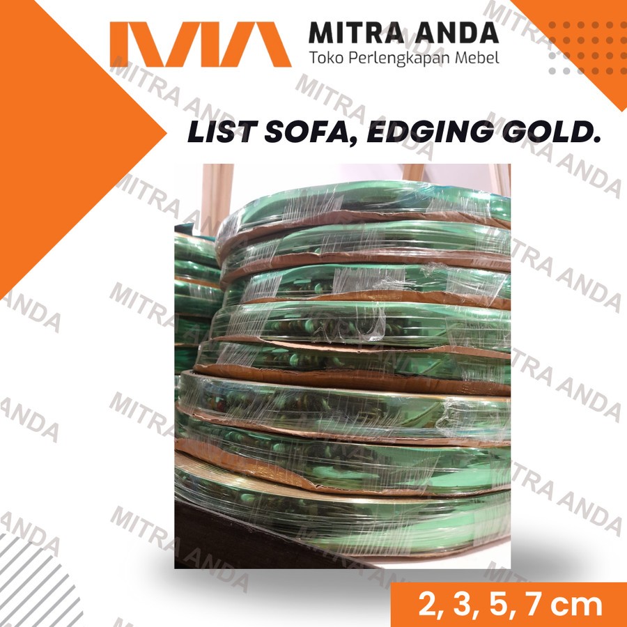 List Sofa | Edging Gold Mirror | List Pinggiran