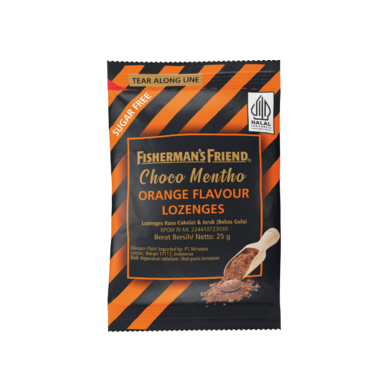 

FISHERMAN'S FRIEND CHOCO MENTHO ORANGE FLAVOUR LOZENGES