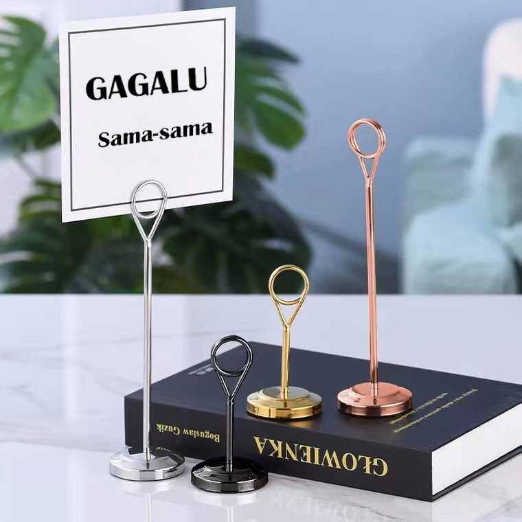 

Stainless Tiang Nomor Meja/Tiang Nomor Meja Stainless Menu Stand Table Number Holder Stand Tatakan Holder Foto Price Tag