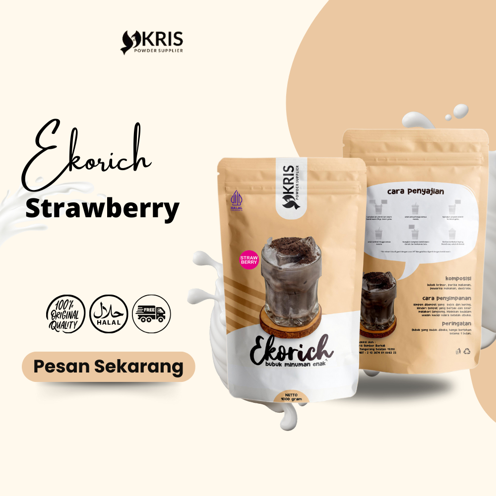 

Bubuk Minuman Strawberry 25 g - Strawberry Powder - Bubuk Strawberry - Ekorich Powder
