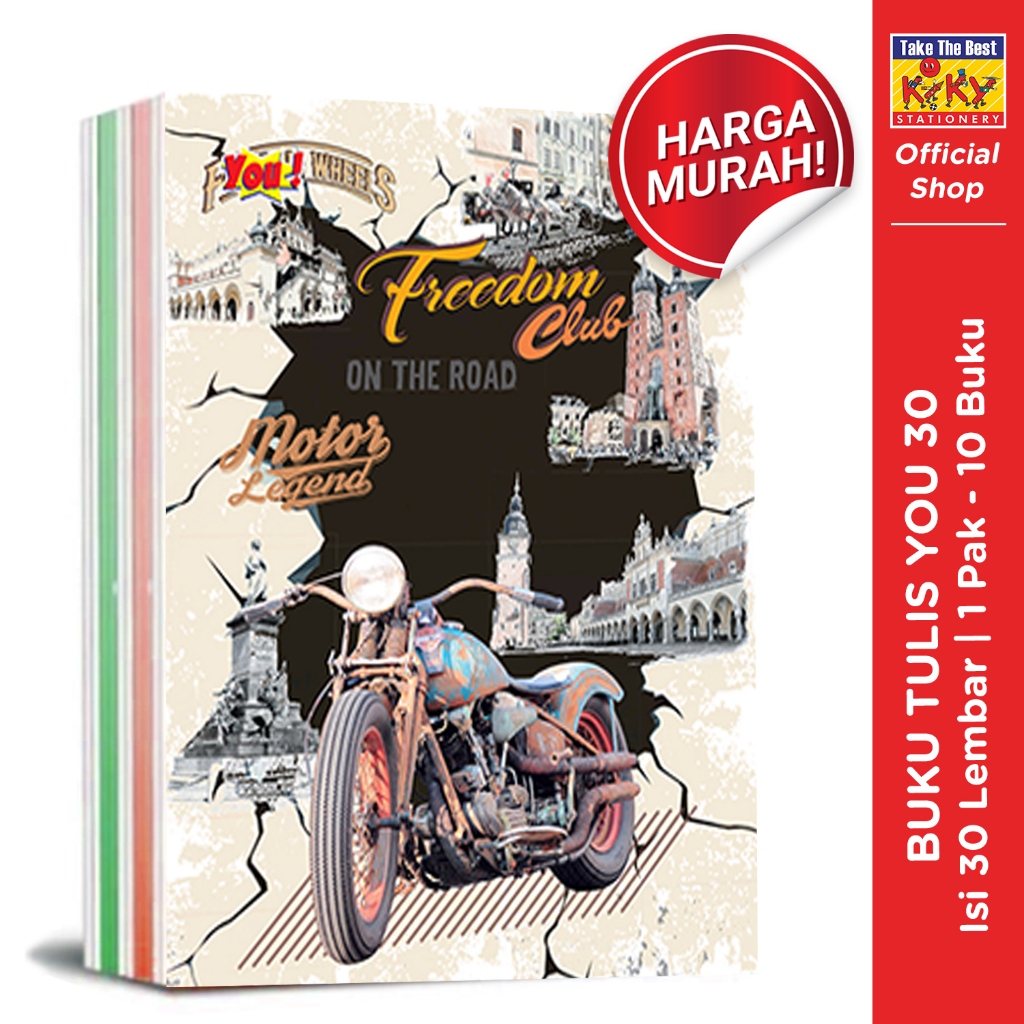 

BUKU MURAH!!! YOU Buku Tulis 30 Lembar - 20 Buku / Motif Random
