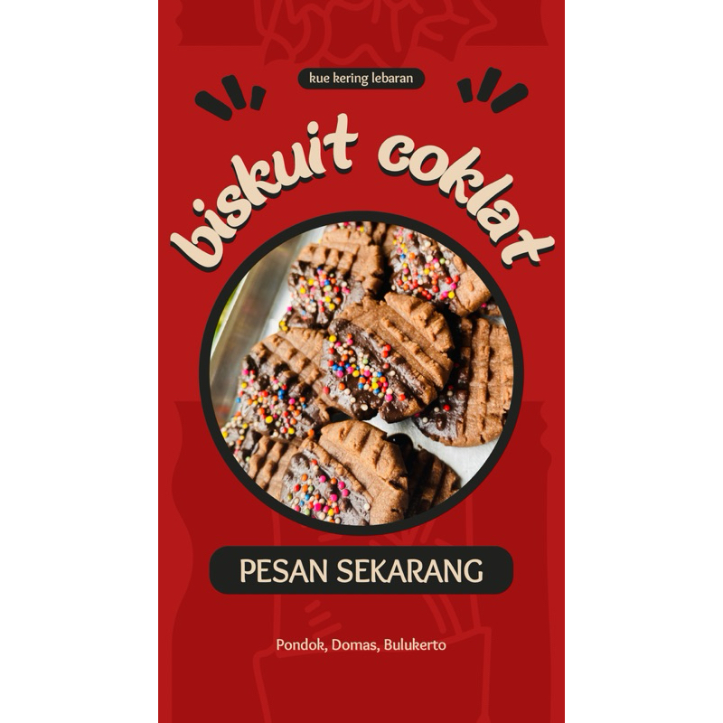 kue kering lebaran biakuit coklat