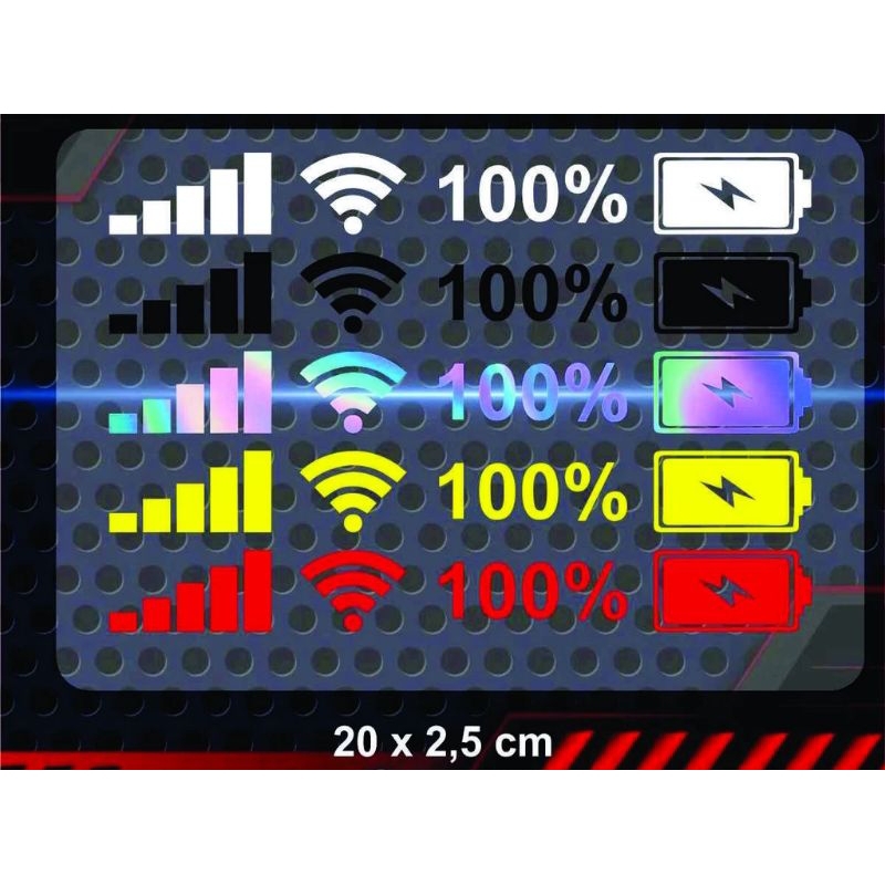 STIKER BATERAY SINYAL WIFI