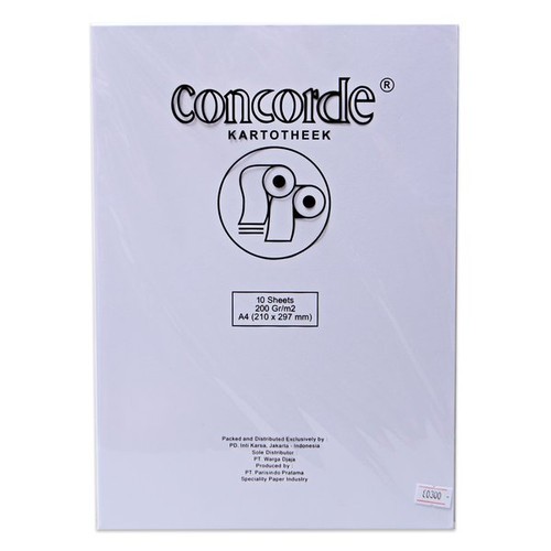 

GRAMEDIA BATAM - KERTAS CONCORDE A4 220 GRAM / M2 WHITE 1 PACK ISI 10 LEMBAR