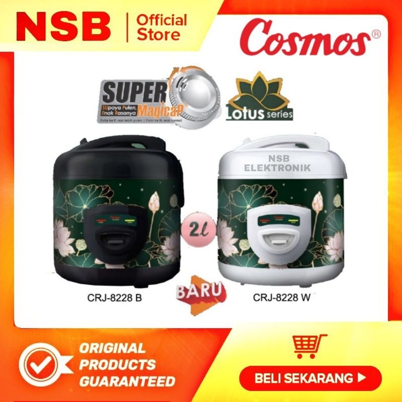 Cosmos Rice Cooker 2 Liter CRJ 8228 Mejikom Magic Com