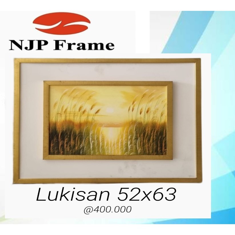 NJP Bogor_ Lukisan Pemandangan Senja (53 x 63)