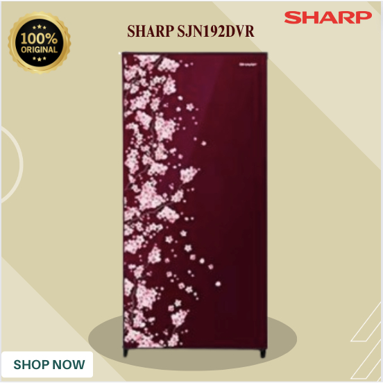 KULKAS SHARP 2 PINTU SJN192DVR 175L/SJN-192DVR/SJN 192DVR/SHARP KULKAS MURAH ORIGINAL BERGARANSI