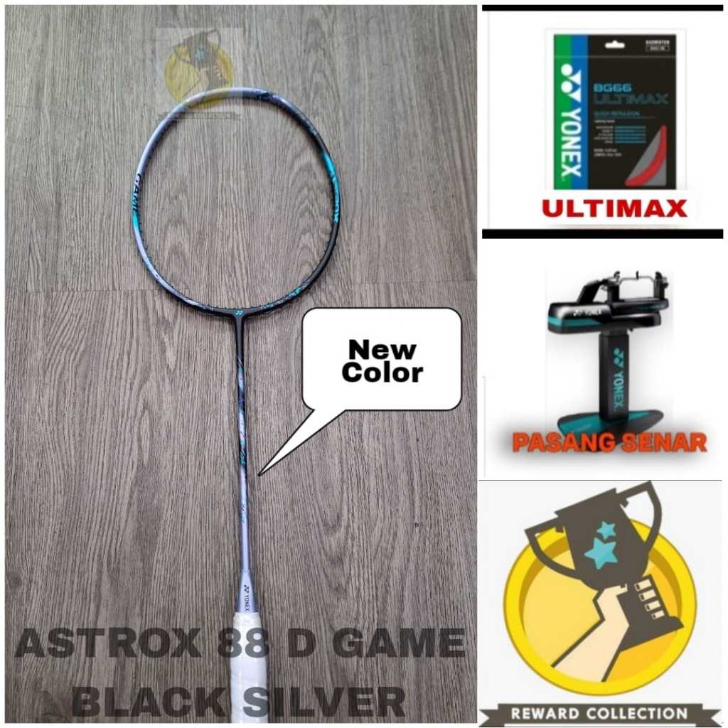 Raket Badminton Yonex Astrox 88 D Astrox88D Game Black Silver