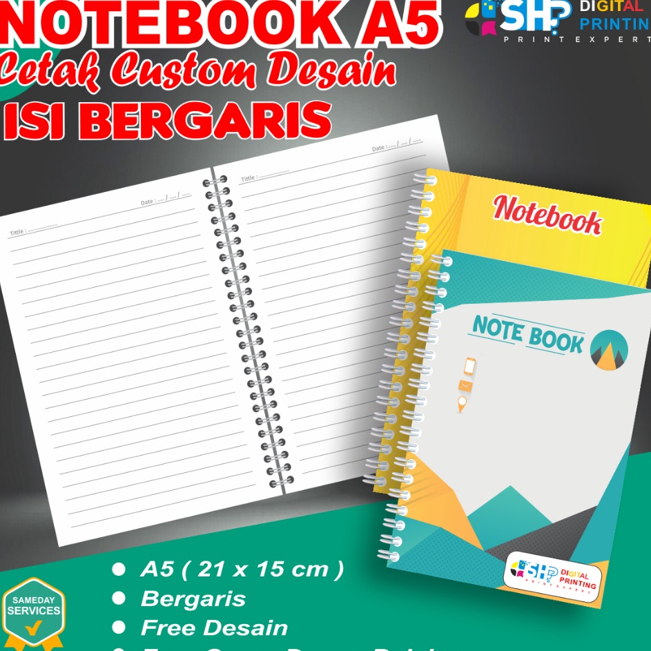 

Jangan Sampai Kehabisan Cetak NoteBook A5 Buku Catatan Custom Desain Dan Free Laminasi Glossy Doff