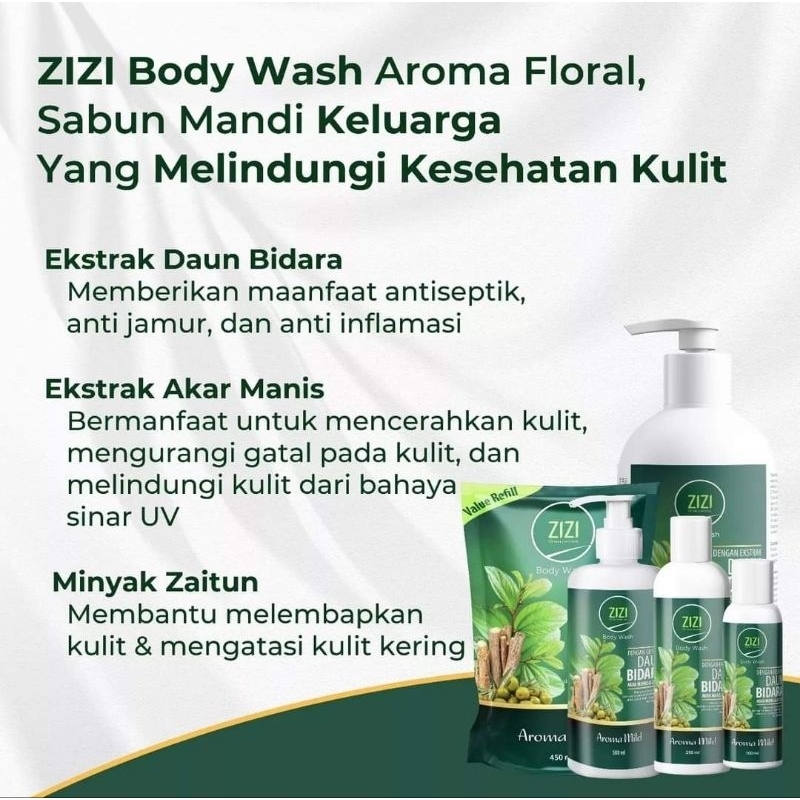 AD Sabun Mandi Zizi Body Wash Ekstrak Daun Bidara Refill 450ml