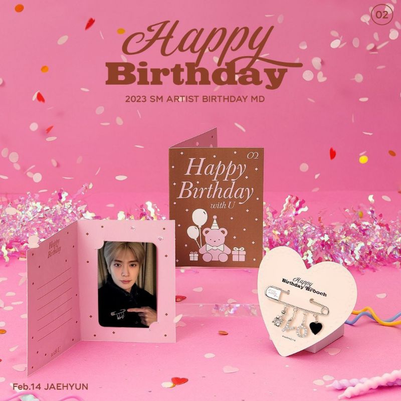 JAEHYUN NCT 127 SMTOWN OFFICIAL MD 2023 ARTIST BIRTHDAY CARD + PHOTOCARD SEALED