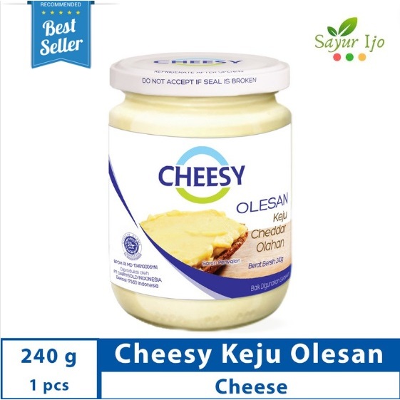 

CHEESY OLESAN 240 Gram / Botol Fresh Keju Oles Cheddar Olahan Premium