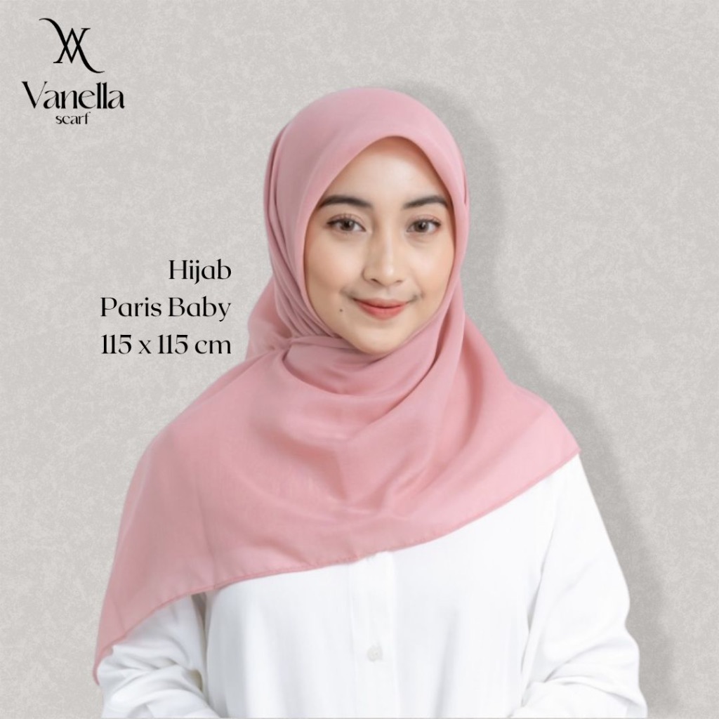 HIJAB SEGIEMPAT PARIS BABY NECI paris jadul paris japan tipis adem ringan anti letoy