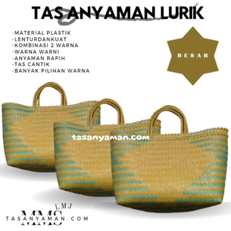 Tas Anyaman Lurik BESAR Jumbo/Tas Pasar/Tas Belanja Parcel