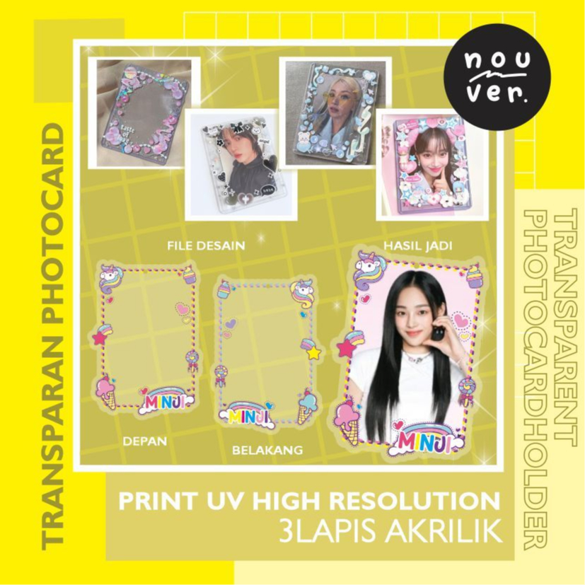 CLEAR / TRANSPARAN FRAME PHOTOCARD ACRILYC CUSTOM