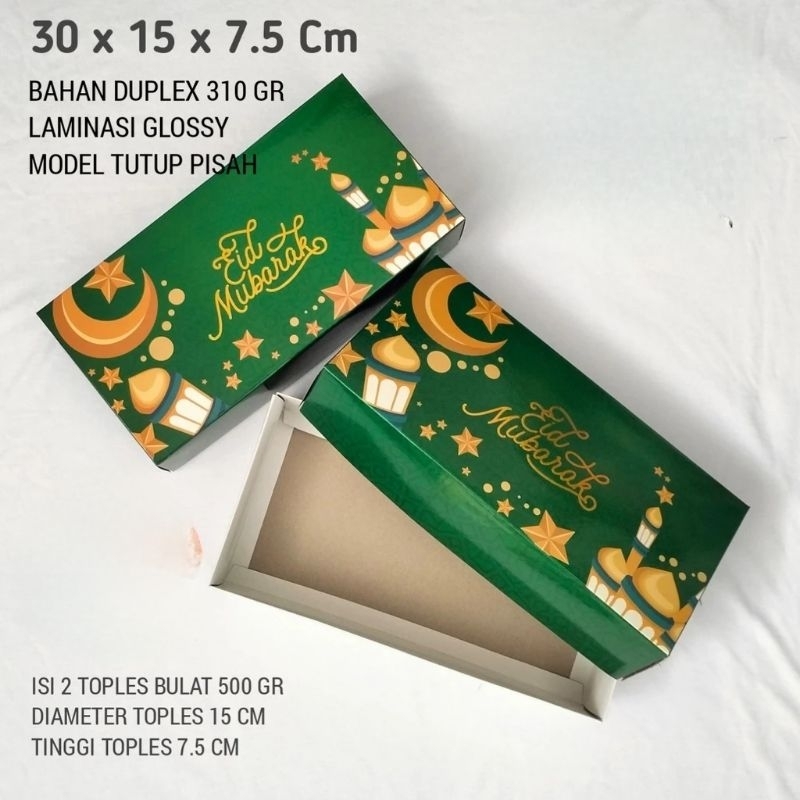 

2pcs KOTAK HAMPERS LEBARAN IDULFITRI 30x15x7.5cm