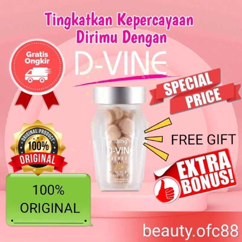D Vine Collagen Isi 30 butir Original Candy -DVINE